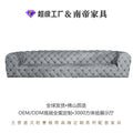Foshan italian light luxury nubuck leather sofa american stylecasual living room nubuck velvet full buckle sofa furniture wholesale