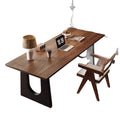 Walnut-colored living room desk, large workbench, large board dining desk, integrated conference desk, solid wood dining table