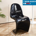 Pantone chair art light luxury dining chair popular transparent plastic chair scandinavian for home modern casual backrest makeup stool