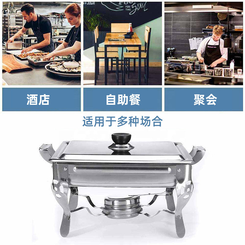 Manufacturer stainless steel dining stove detachable buffet stove grilled fish plate hotel restaurant food heating alcohol stove cross-border