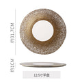 Western-style flat plate, hotel restaurant ceramic display plate, steak plate, creative light luxury high-end western-style plate, dessert plate
