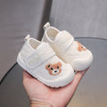 Bear autumn new arrival soft leather toddler shoes 01-2 years old girl beginner flats men baby anti-kick shoes