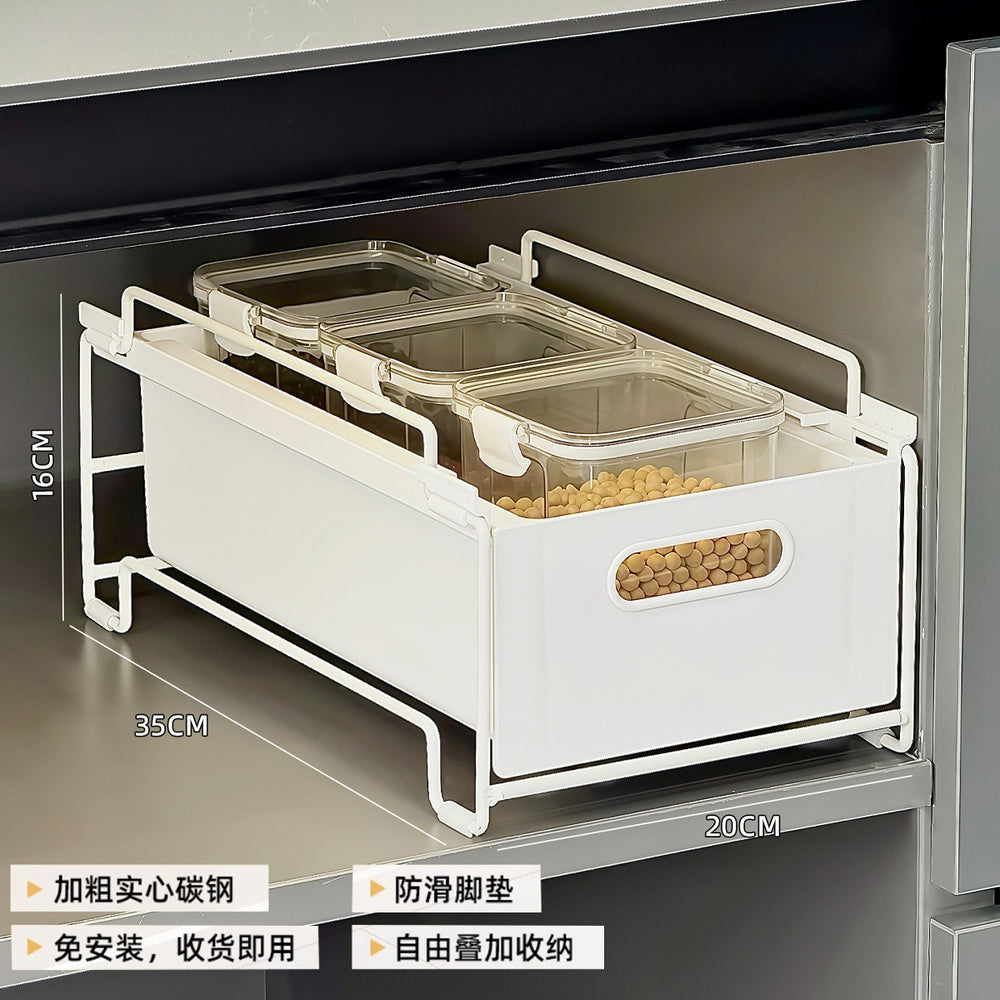 Pull-out kitchen condiment storage rack new arrival multifunctional condiment storage rack casual bowl, chopsticks and pot holder