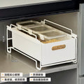 Pull-out kitchen condiment storage rack new arrival multifunctional condiment storage rack casual bowl, chopsticks and pot holder