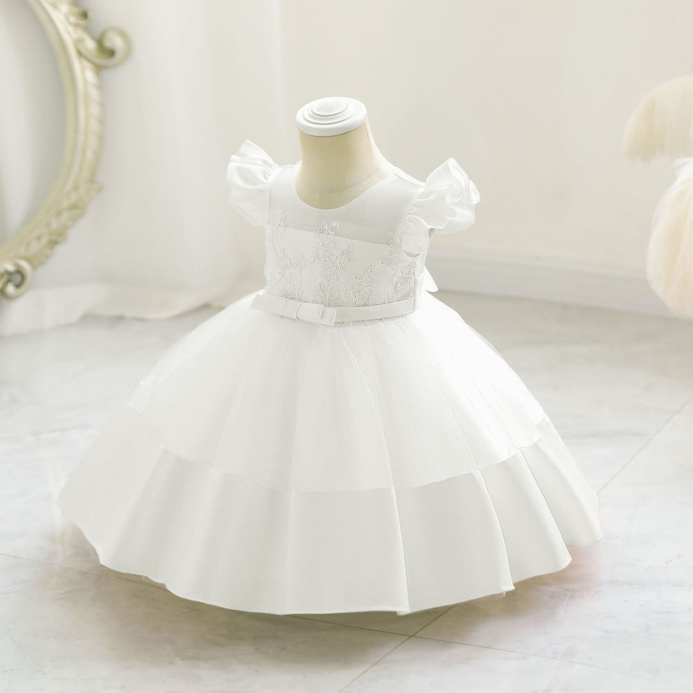 Ready-to-ship wholesale children's dresses, airplane sleeve princess dresses for baby girls, perfect for first birthday parties, dance recitals, and evening events. includes tutu skirts