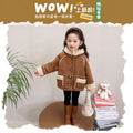 Girlwinterfleece outwearkids baby fur new arrivaltops style thickenedheattech lamb all-in-one winter clothing
