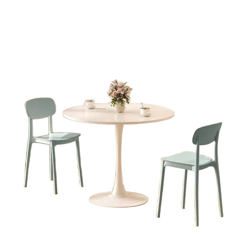 Negotiation table dining table popularwhite scandinavianins round milk tea coffee shop table and chair combination tulip dining table