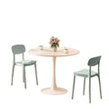 Negotiation table dining table popularwhite scandinavianins round milk tea coffee shop table and chair combination tulip dining table