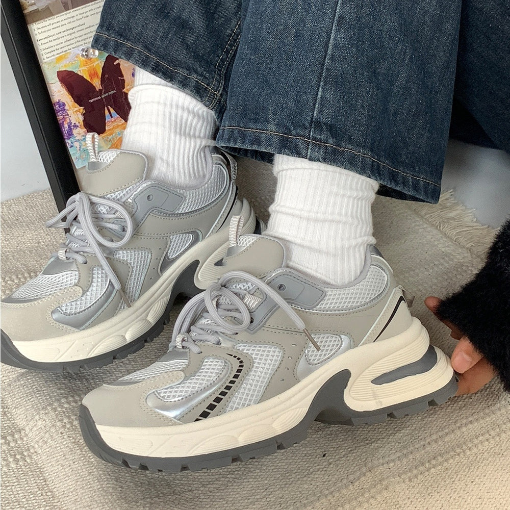 Best sellingeasiest for matchthick sole dad shoes women's spring & fallpetites increase height 2025new arrival fried street european goods sports casual shoes