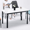 Modern minimalist sintered stone dining table, rectangular dining table for home use, small apartment minimalist dining table with fan-shaped legs
