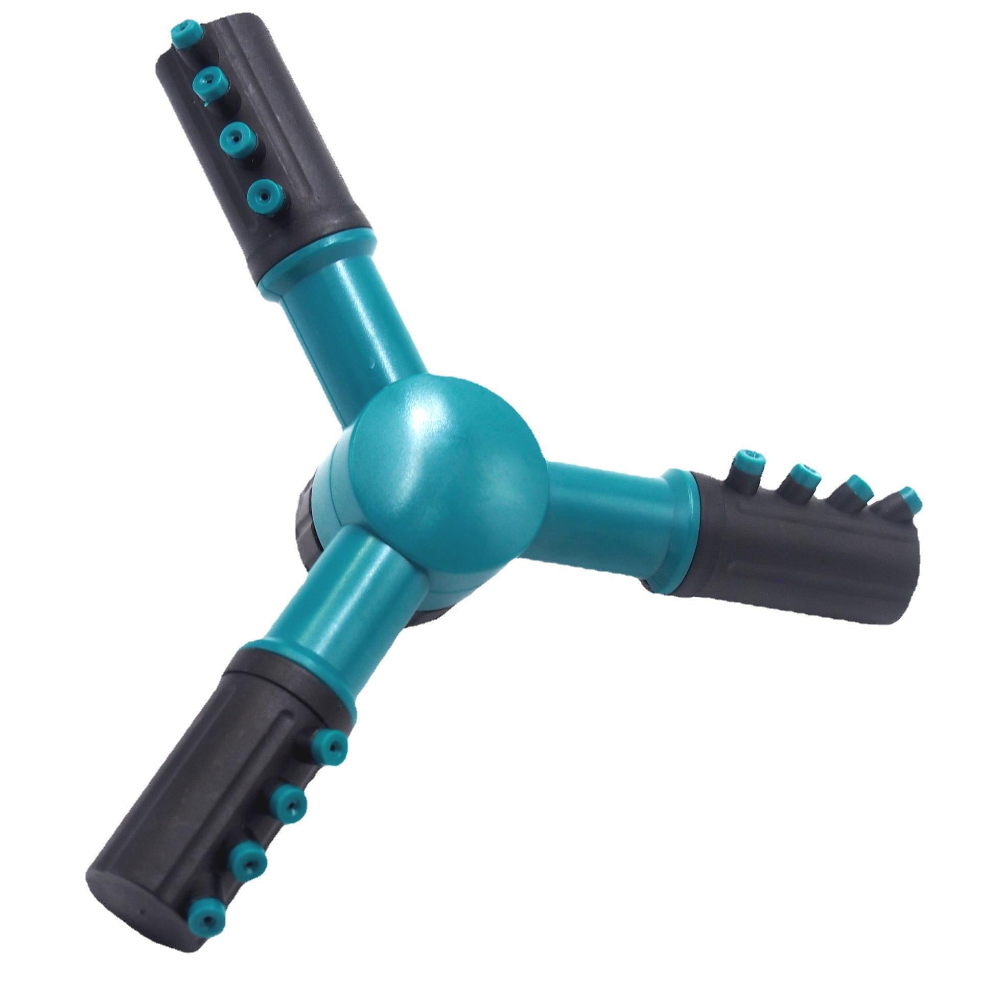 360-Degree automatic rotation of 4-point external wire thread sprinkler, garden watering, garden watering three-pronged nozzle