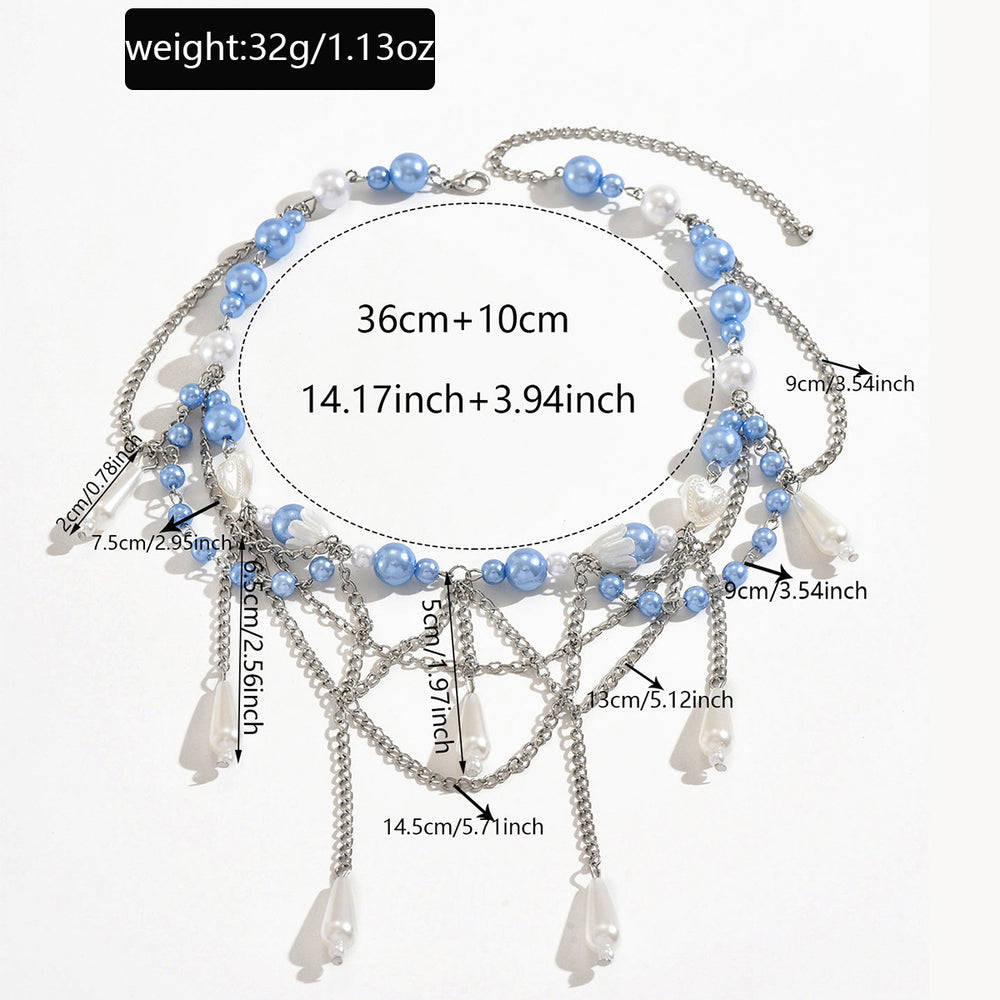 Imitation pearl necklace wholesale cross-border new jewelry accessible luxury niche high-end accessories pendant women's long clavicle chain