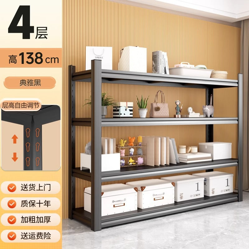 Multi-tier home storage rack, adjustable shelving unit for living room, supermarket multi-functional display shelf