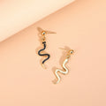Wholesale autumn/winter earrings: european and american cross-border jewelry, women's unique fashion creative alloy enamel snake-shaped high-end earrings
