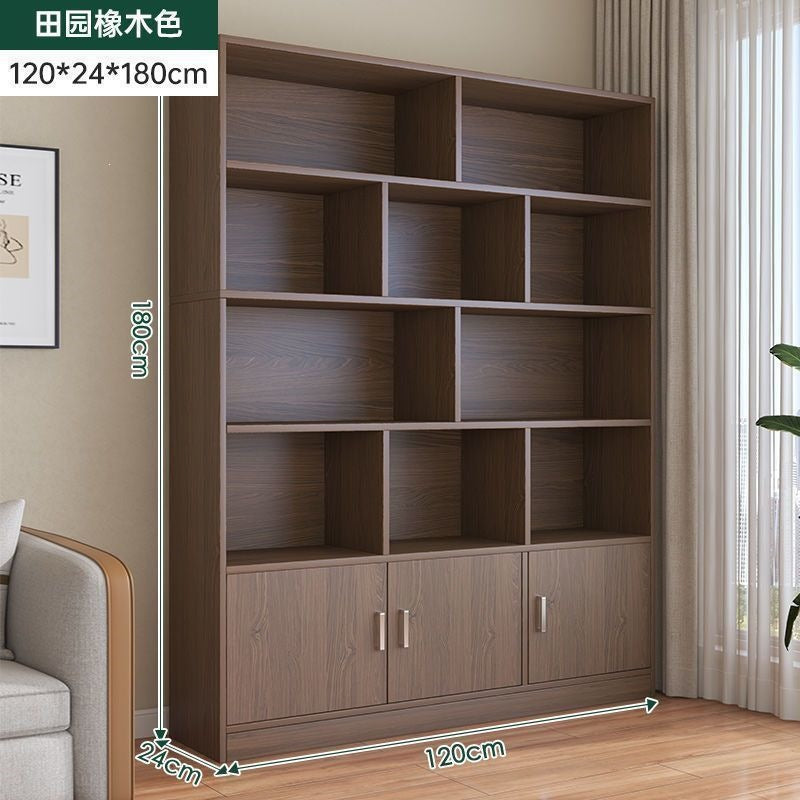 Modern minimalist floor-standing storage rack, wall-mounted certificate cabinet for living room/home use, office file cabinet, simple bookshelf