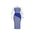 African foreign trade  hot-selling women's fashion plaid patchwork bodycon pencil skirt ol daily commute dress
