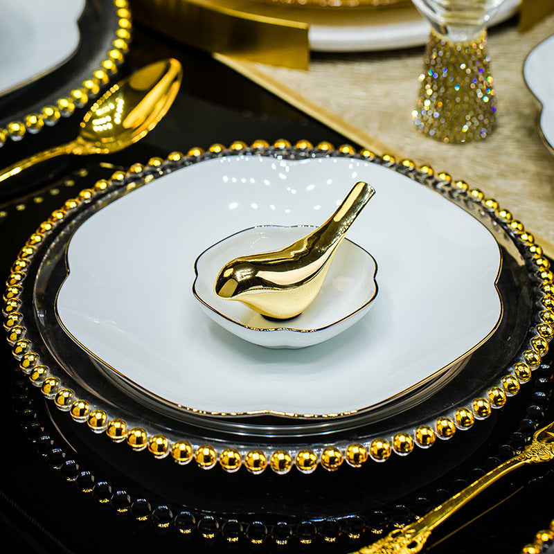 Jingdezhen tableware set, high-end housewarming gift box, dishes, fish plates, chopsticks, high temperature underglaze color