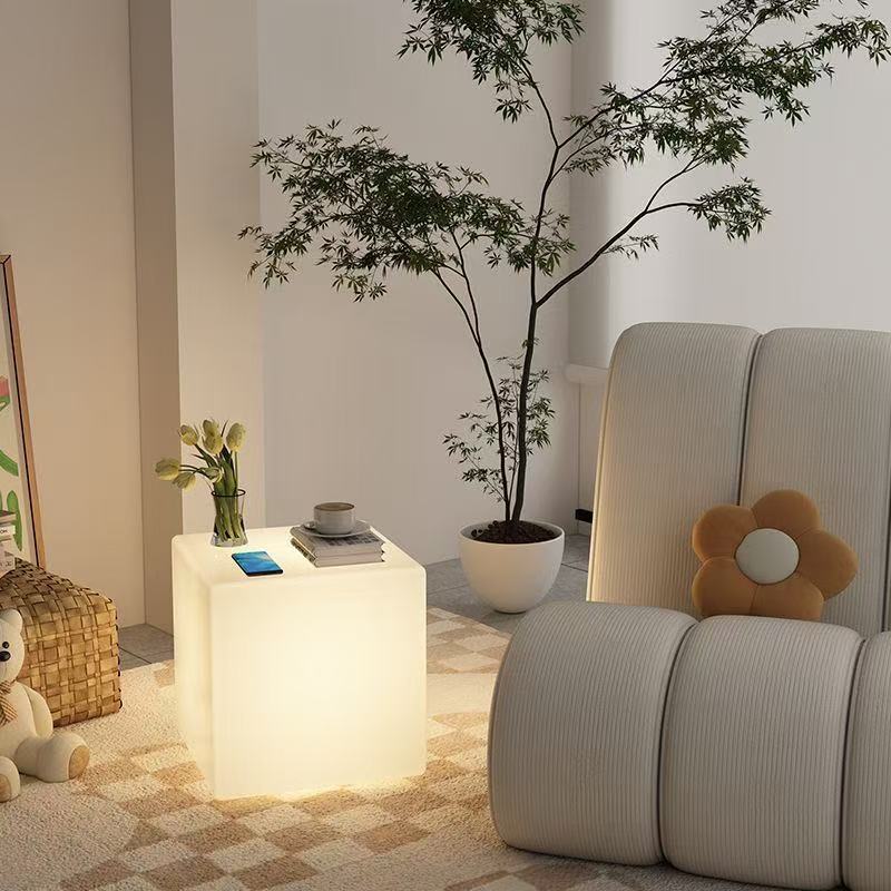 Cube floor lamp living room bedroom ins style high-end atmosphere lamp simple modern bedside table lamp led light