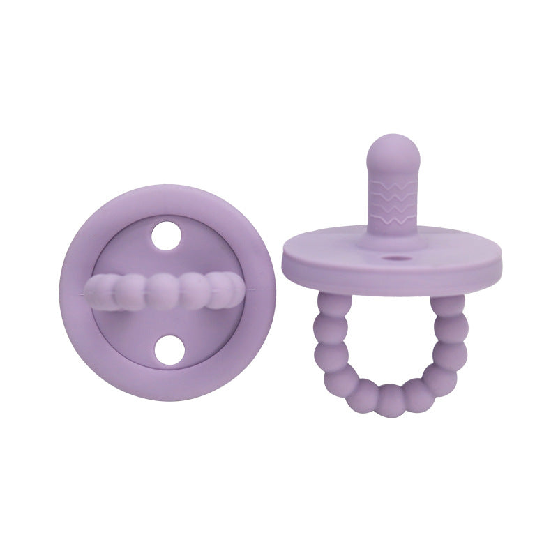 Food grade bead silicone pacifier for baby comfort, safe and tasteless to soothe baby bead silicone pacifier