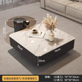 For home tea table living room glass black light luxury slate modern casual combination coffee table small apartment square sense for home