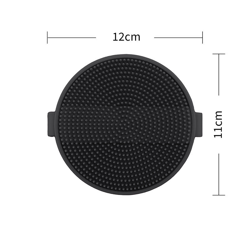 Cross-border Supply Round Silicone Bath Brush Company Corporate Gifts Customized Logo Printing Engraving Silicone Bath Brush