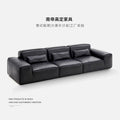Yadao heritage big black cow sofa xiatu full genuine leather shi zeng feitian big brand house classy living room leather sofa