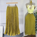 Mustard green polka dots