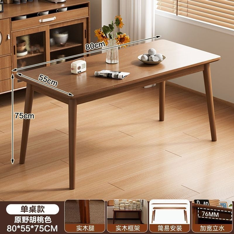 Nordic solid wood dining table & computer desk - perfect for small spaces, student study, and rental apartments - rectangular dining table