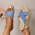 Women's platform beach sandals - new  spring/summer collection - bohemian style, non-slip, breathable slides for outdoor wear
