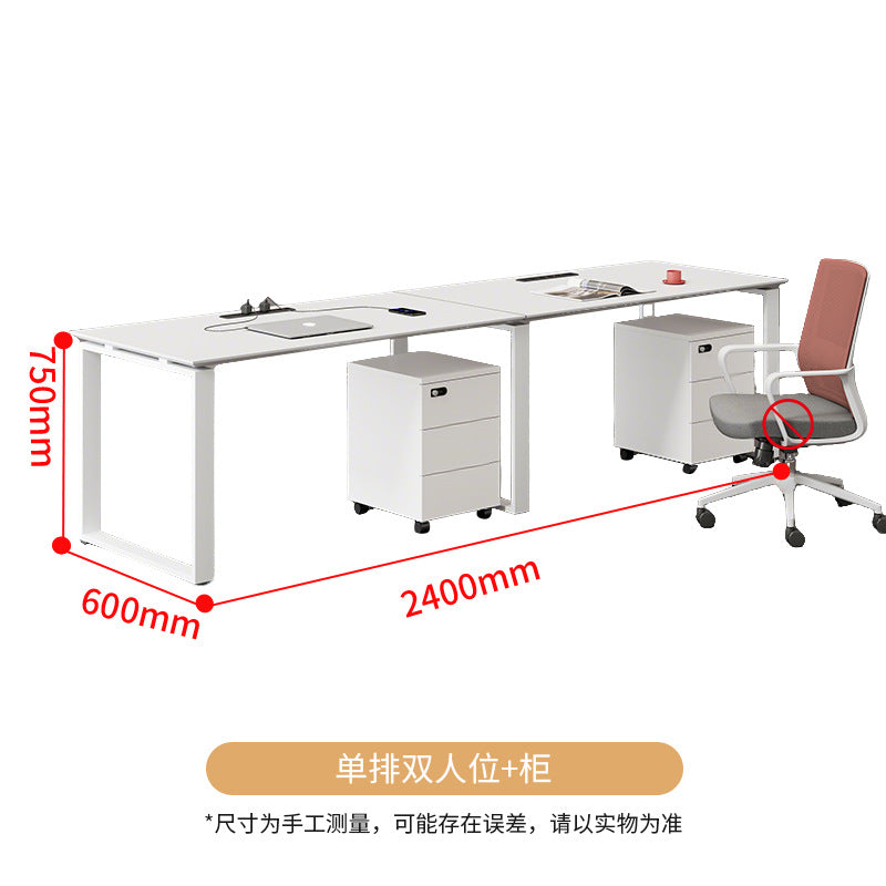 Saint li office desk and chair set - minimalist modern computer desk with partition, staff booth, office furniture