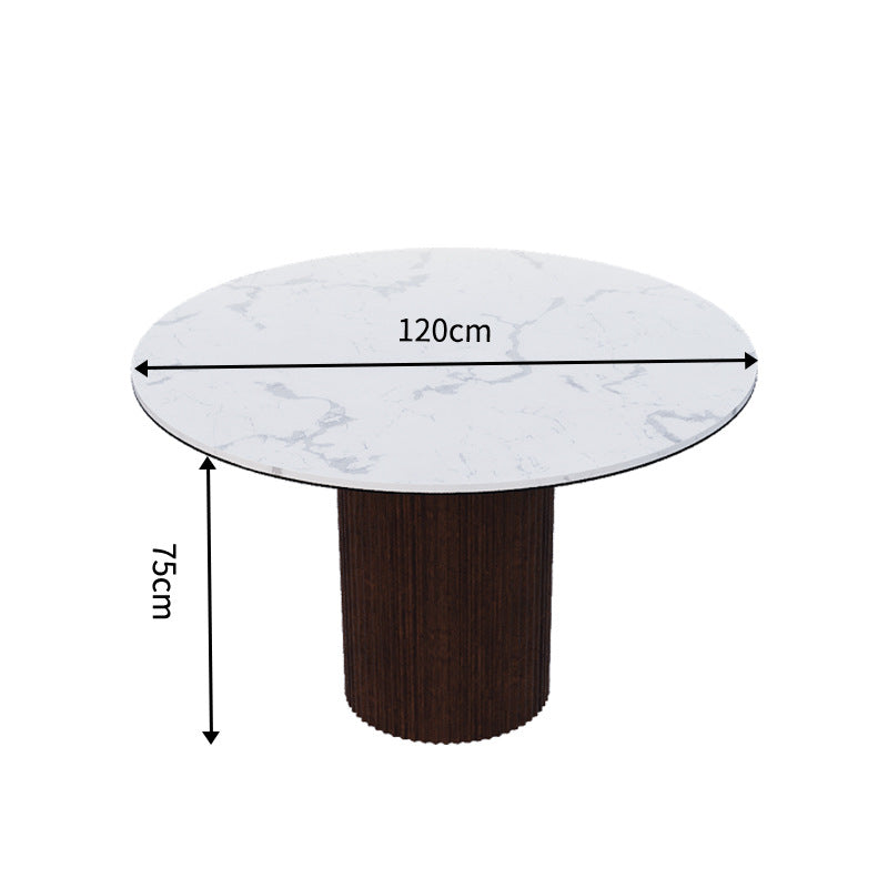 Source factory slate round dining table accessible luxury modern casual table for home small apartment popular restaurant classy dining table