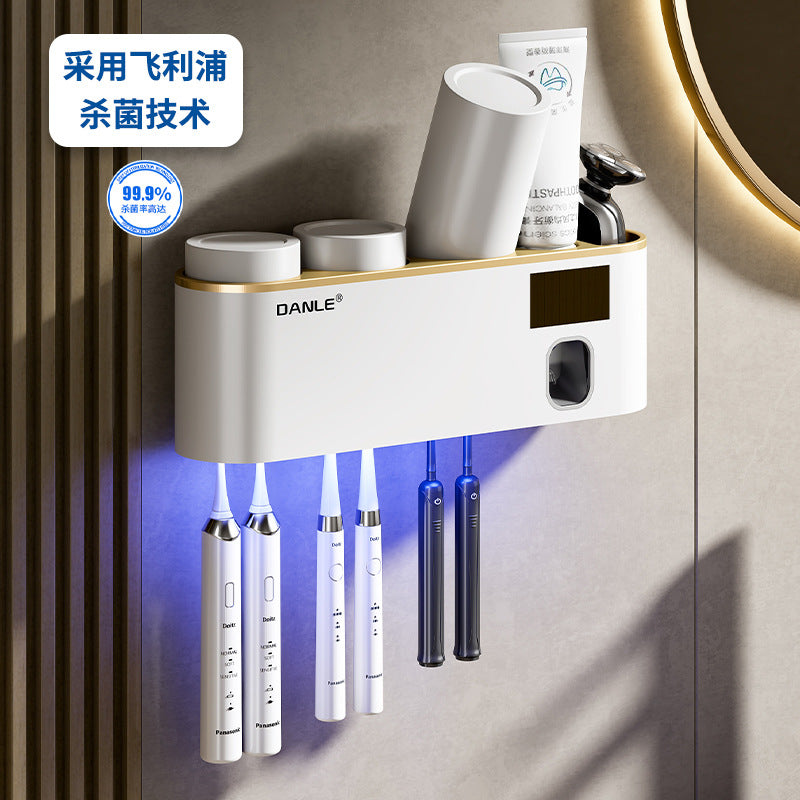 UV toothbrush sterilizer Smart sterilization cup Brushing cup holder Wall-mounted electric mouthwash cup rack