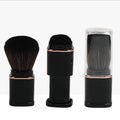 Portable makeup brush for export - pink powder brush, single-use blush & setting powder brush, retractable beauty brush