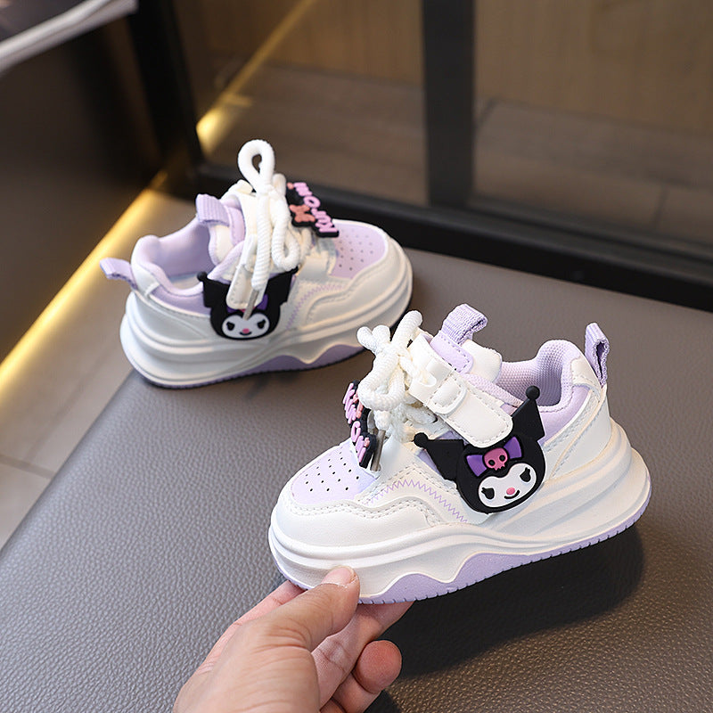 spring/autumn new children's sneakers, girls' athletic shoes, kuromi cartoon kids' shoes, breathable soft sole casual shoes 5