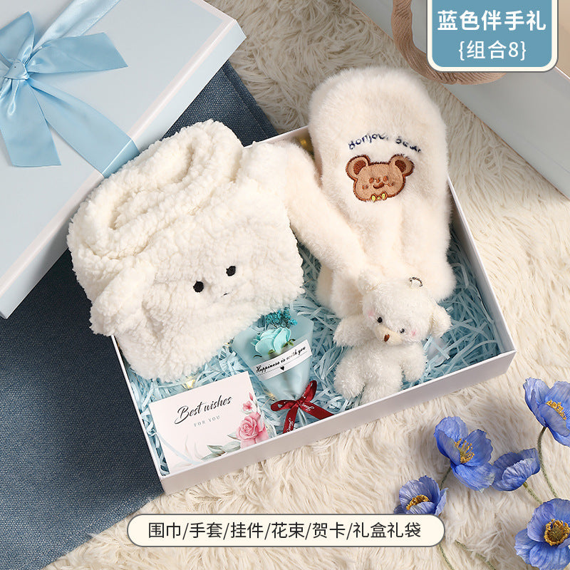 Practical birthday gifts for girls, girlfriends, children, classmates, teachers, creative warm gift box set for Christmas