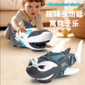 new arrival electric universal mechanical shark crawling kids sound and light artificial fish animal model boy toy
