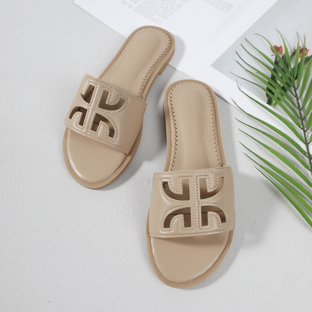2026 new summer fashion flat sandals - women's one-strap beach slippers for travel