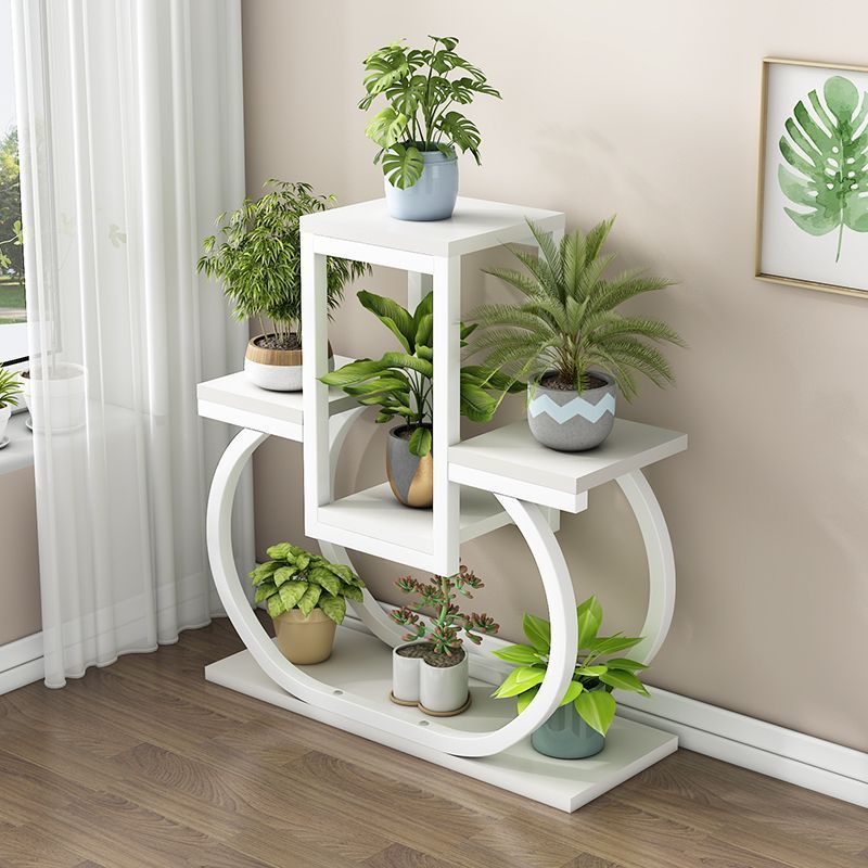 Wrought iron flower stand indoor for home balcony bay window storage living room creative succulent pothos floor-standing thickened flower stand flower pot