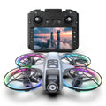 K200 drone - brushless motor, large screen controller, ultra-hd dual lens, full enclosure remote control aircraft toy
