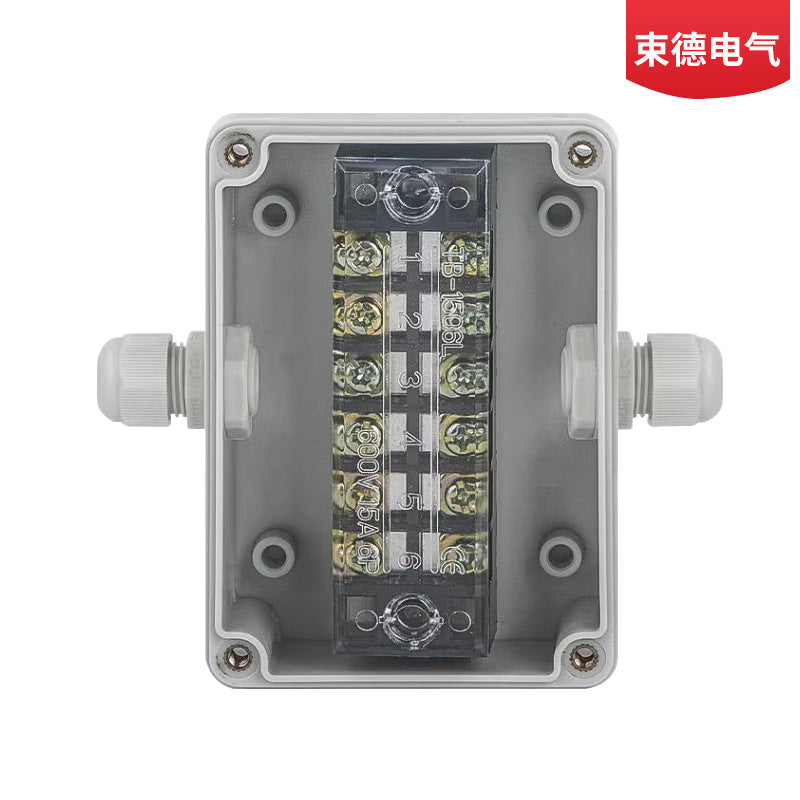 Outdoor waterproof junction box with terminals Industrial security ABS plastic sealed box UK/TB terminal cable breakout box