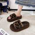 Thick sole fur slippers for women outwear2024 autumn winternew arrival lamb furry popular home one-line cotton slippers