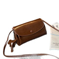 genuine leather women's bag crossbody bag fashioneasiest for match small bag cowhide shoulder bag girls classy sense oil wax leather bag