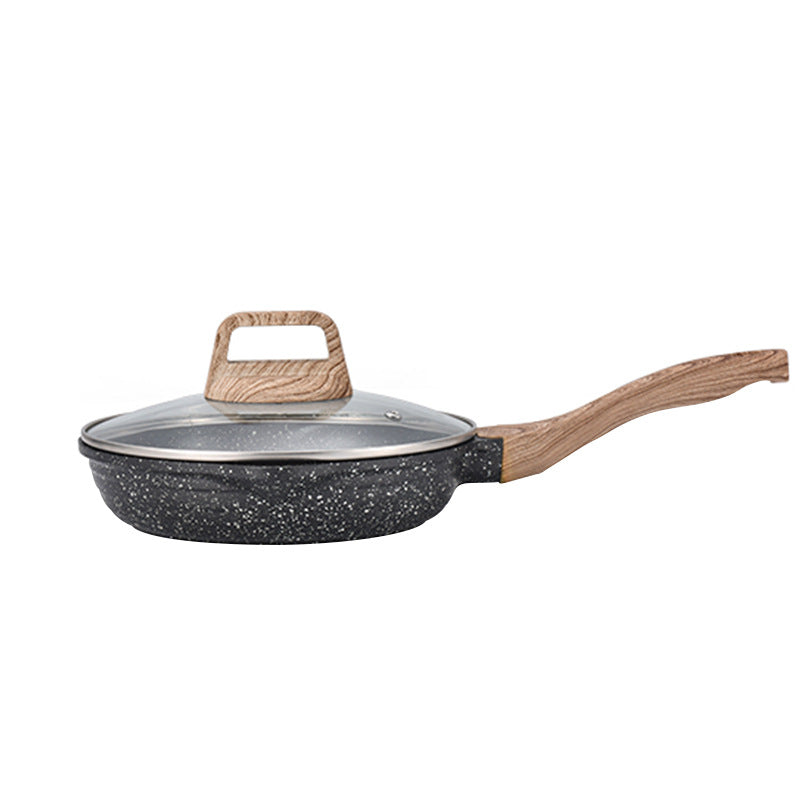 Household frying pan medical stone non-stick pan stripespan flat bottom pan oil-free cooking pot in stock wholesale induction cooker