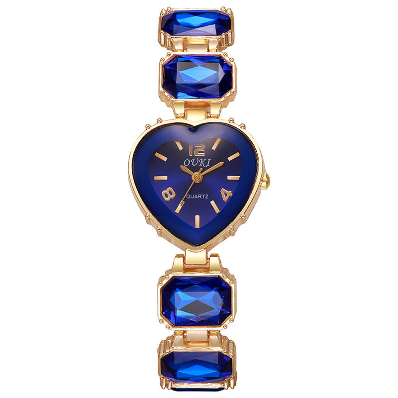 New arrival small sugar cube quartz watch cross-border hot selling heart-shaped elegant women's watch high-value women's bracelet watch