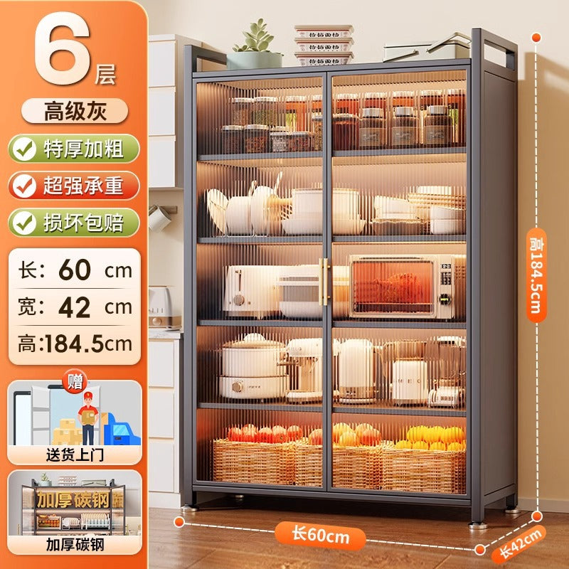Kitchen multifunctional storage rack microwave oven storage cabinet slit storage cabinet floor-standing multi-layer cabinet cupboard shelf