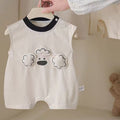 Summer lightweight newborn baby clothes sleeveless tank top romper cartoon crawling suit outerwear super cute puppy romper summer