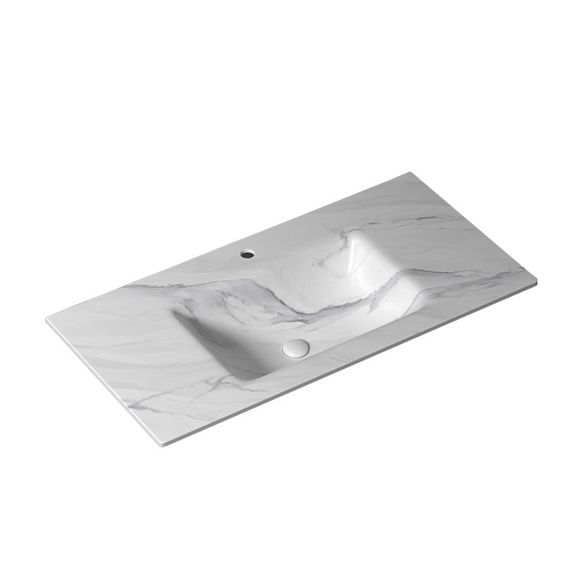 Rock slab hot bending integrated basin toilet seamless rock slab washbasin bathroom taichung basin non-standard corner cutting