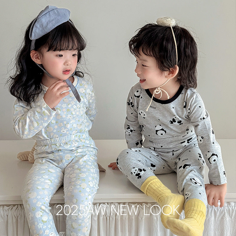 Kidspure cotton autumn clothes autumn trousers intimates xinjiang long-staple cotton new arrivalkidslong sleeves home clothes boys and girls suit