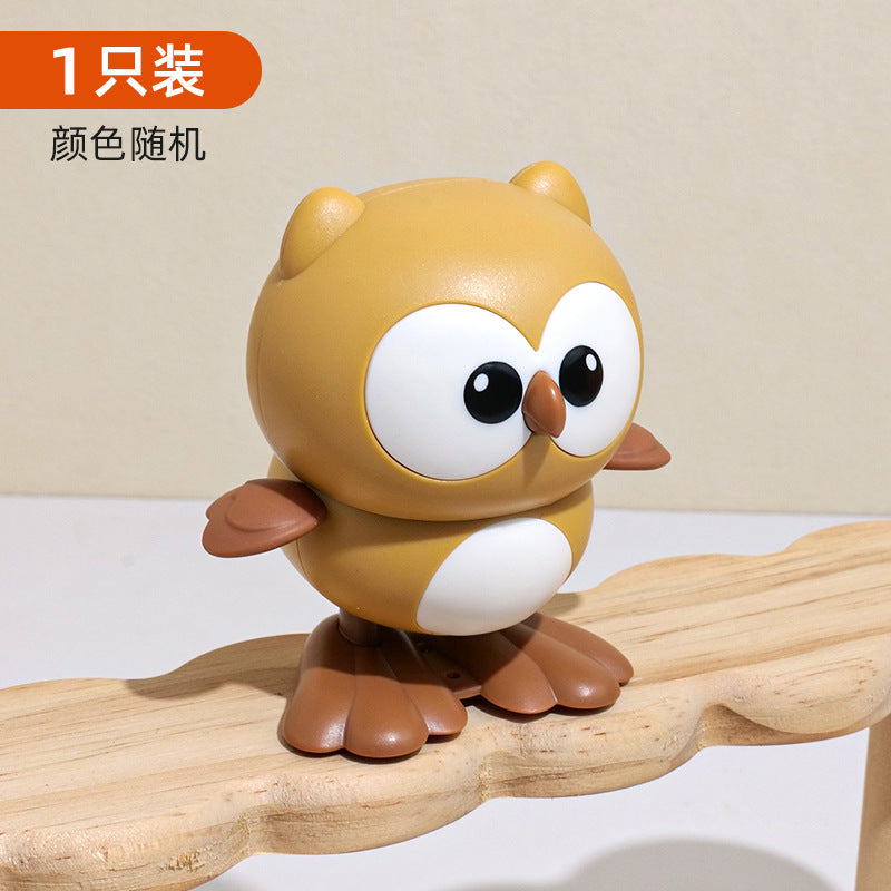 Wind-up toy baby owl - wind it up and watch it hop and run! perfect for toddlers and kids aged 1-2, boys and girls
