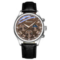 New geneva business quartz sports watch casual leather strap men's watch brown black wholesale